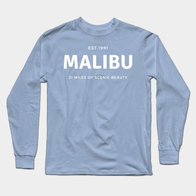 Malibu California Scenic Beauty T-Shirt Hoodie Sweatshirt Mask Long Sleeve T-Shirt by MalibuSun